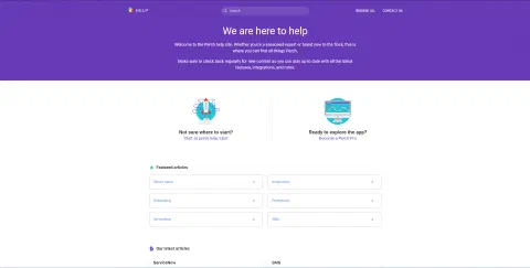 Perch Help website screenshot