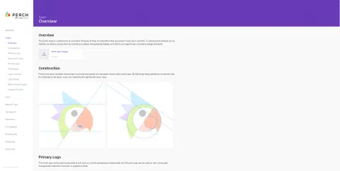 Perch Styleguide website screenshot