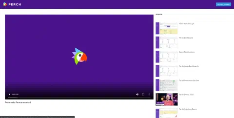 Perch Video Repository website screenshot